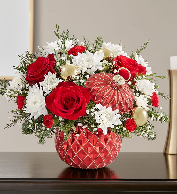 Sparkling Holiday Ornament™ Flower Bouquet