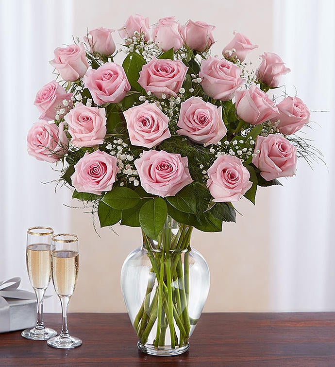 Ultimate Elegance ™ Premium Long Stem Pink Roses Flower Bouquet