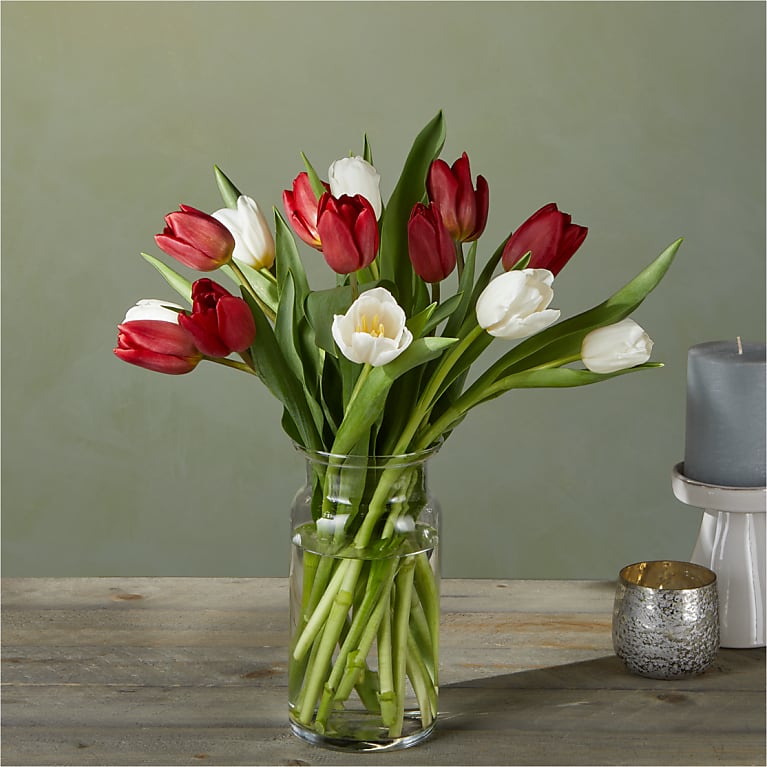 Candy Cane Tulips Flower Bouquet