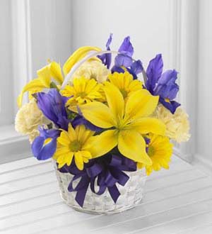 The FTD® Spirit of Spring™ Basket Flower Bouquet