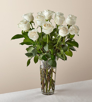 Long Stem White Rose Bouquet Flower Bouquet