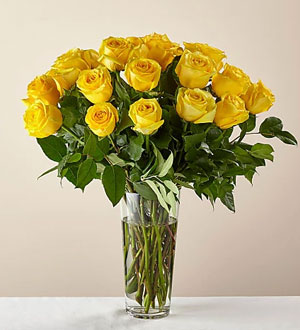Long Stem Yellow Rose Bouquet Flower Bouquet