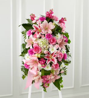 The FTD® Comforting™ Standing Spray Flower Bouquet
