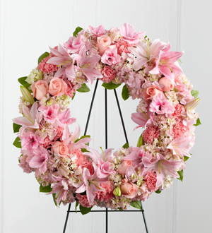 The FTD® Loving Remembrance™ Wreath Flower Bouquet