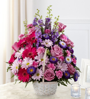 The FTD® Pastel Peace™ Basket Flower Bouquet