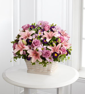 The FTD® Loving Sympathy™ Basket Flower Bouquet