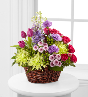 The FTD® Truly Loved™ Basket Flower Bouquet
