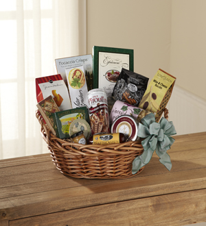 The FTD® Warmth & Comfort™ Gourmet Basket Flower Bouquet