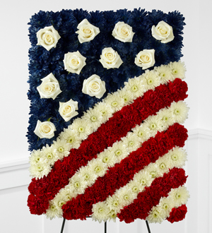 The FTD® Glory Be™ Flag Tribute Flower Bouquet