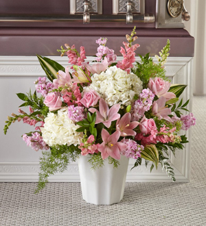 The FTD® Simply Serene™ Floor Basket Flower Bouquet