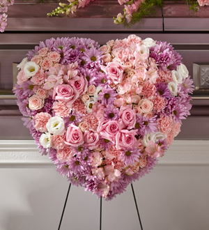 The FTD® Heaven's Light™ Standing Heart Flower Bouquet