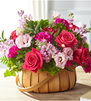 Radiance in Bloom Basket Flower Bouquet