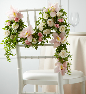 The FTD® Orchid Rose™ Chair Décor Flower Bouquet