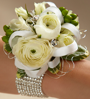 The FTD® White Wedding Corsage Flower Bouquet