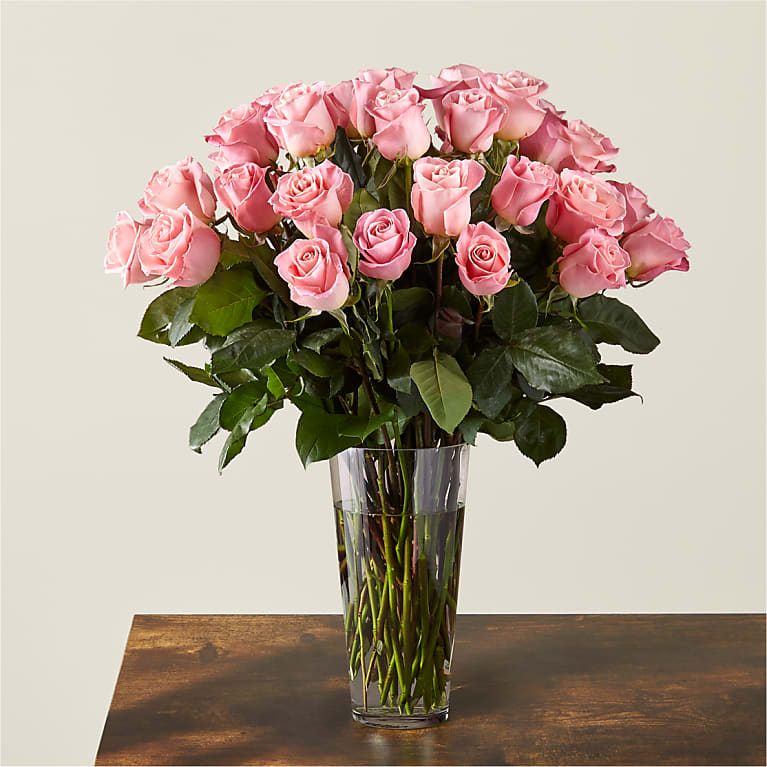 Long Stem Pink Rose Bouquet Flower Bouquet
