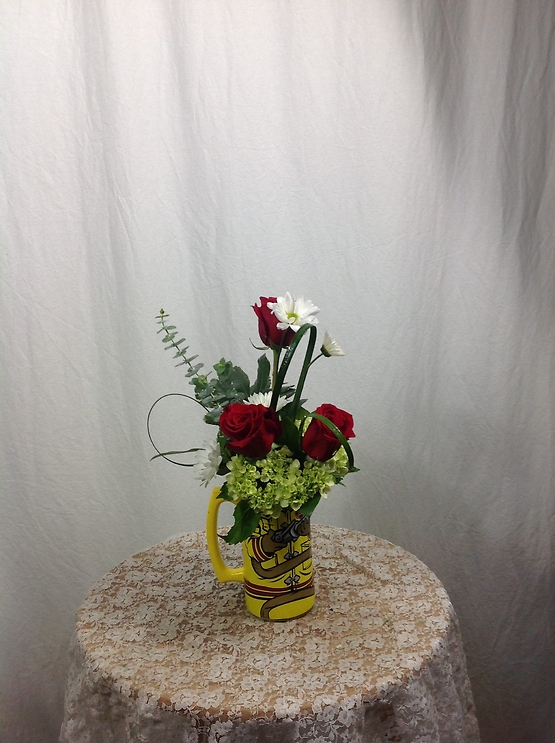 Fireman Mug Flower Bouquet