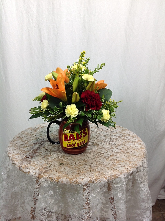 Root Beer Mug Flower Bouquet