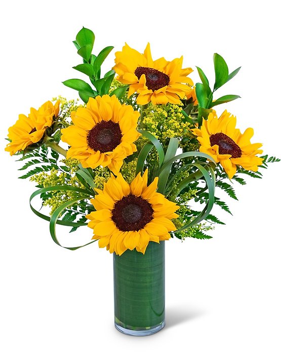 Ray Of Golden Sunflowers Flower Bouquet