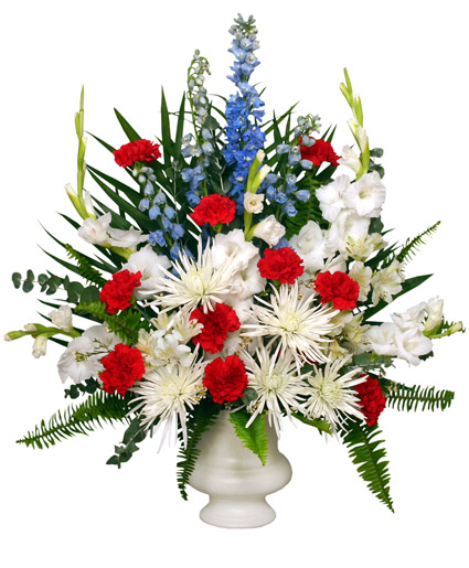 PATRIOTIC MEMORIAL Flower Bouquet