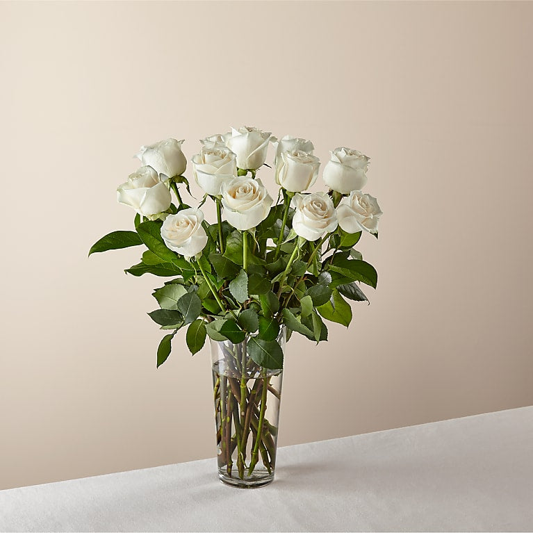 Long Stem White Rose Bouquet Flower Bouquet
