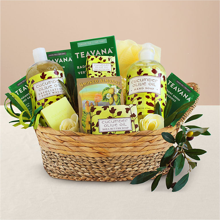 Cucumber & Olive Oil Spa Gift Basket Flower Bouquet