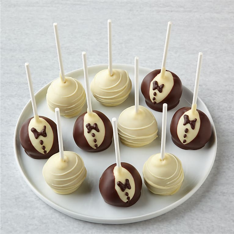 To the Bride and Groom Belgian Chocolate Covered Cake Pops