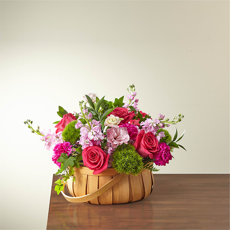 Radiance in Bloom Basket Flower Bouquet