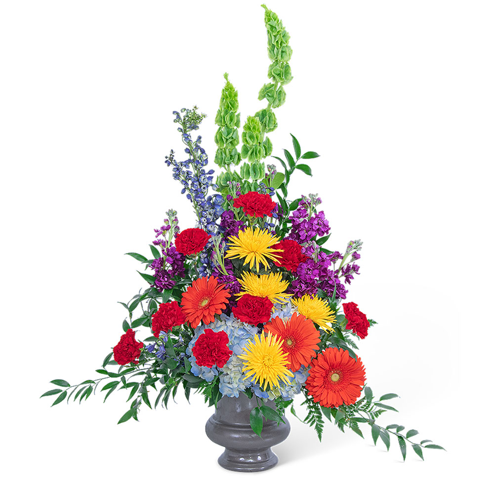 Vibrant Urn Flower Bouquet
