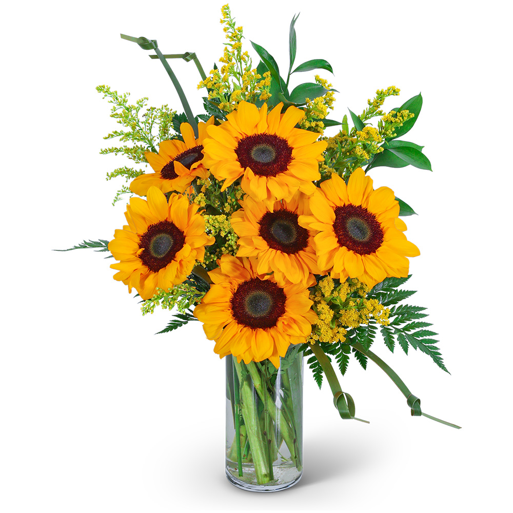 Sunflowers and Love Knots Flower Bouquet