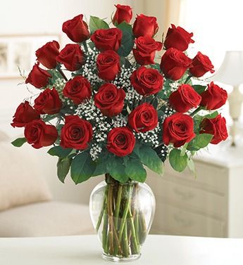 2 Dozen Red Roses Flower Bouquet