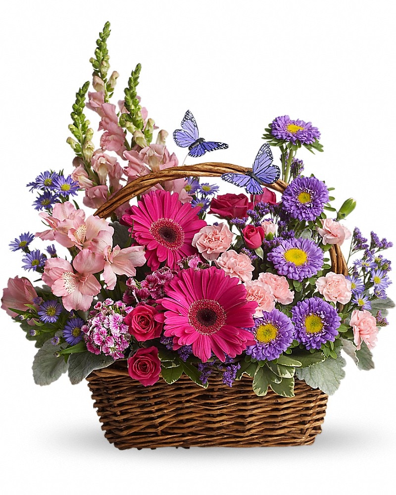 Country Basket Blooms Flower Bouquet