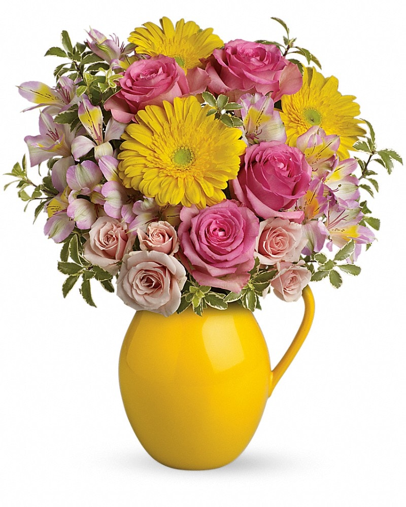 Teleflora's Sunny Day Pitcher Of Charm