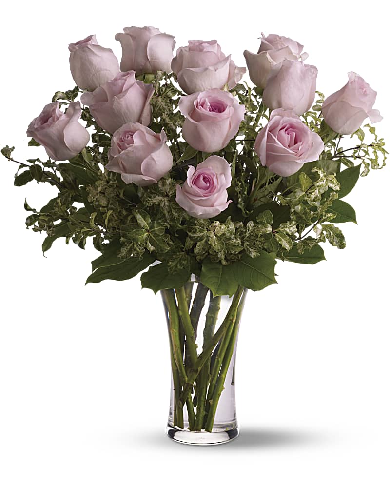 A Dozen Pink Roses Flower Bouquet