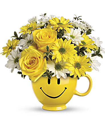 Teleflora's Be Happy® Bouquet with Roses Flower Bouquet