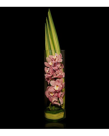 Cymbidium in Glass Flower Bouquet
