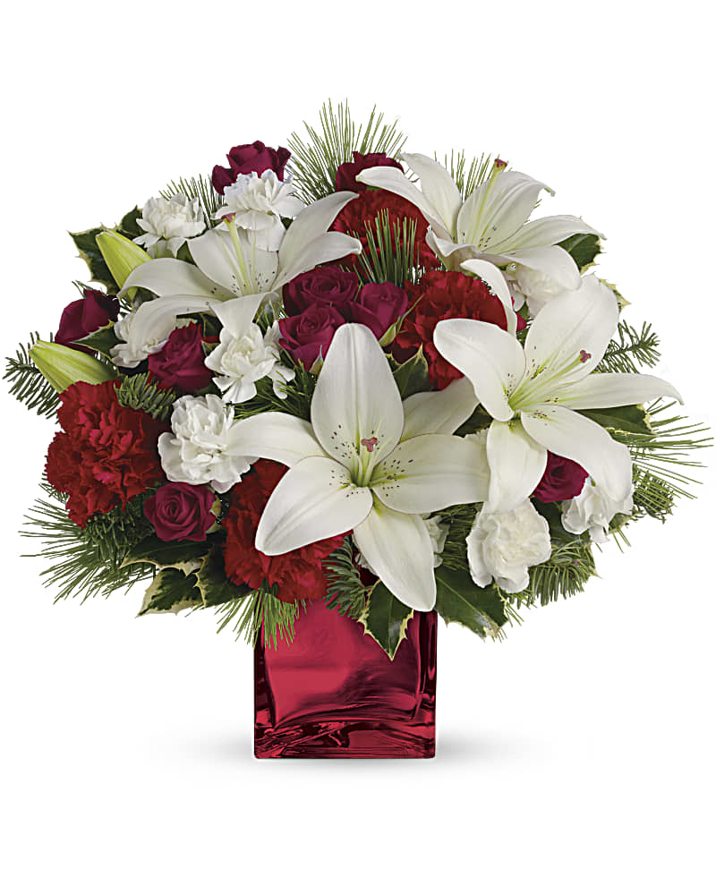 Caroling In The Snow by Teleflora Flower Bouquet