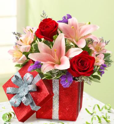 All Wrapped Up for Your Birthday Flower Bouquet