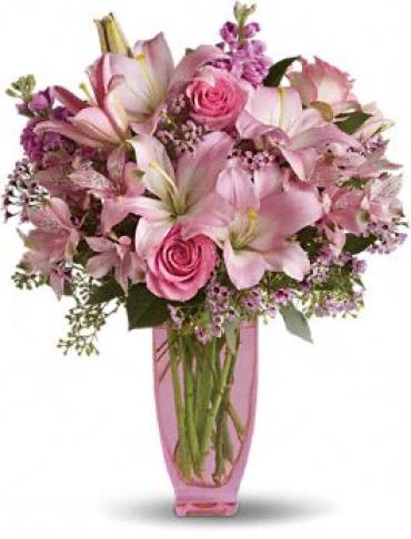 Pink Pink Bouquet with Premium Pink Roses Flower Bouquet