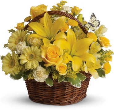 Basket Full of Wishes Flower Bouquet