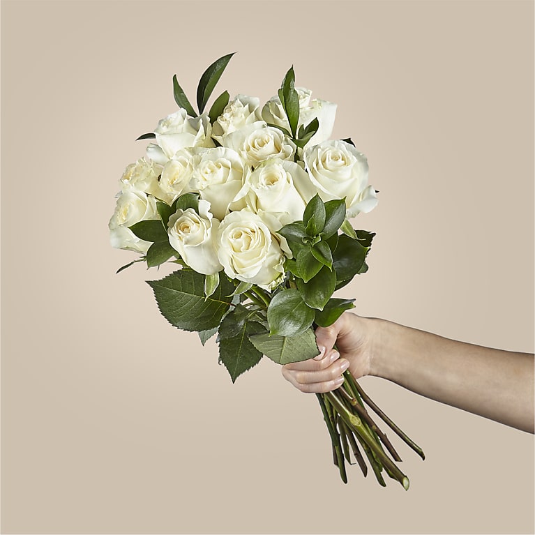 Moonlight White Rose Bouquet