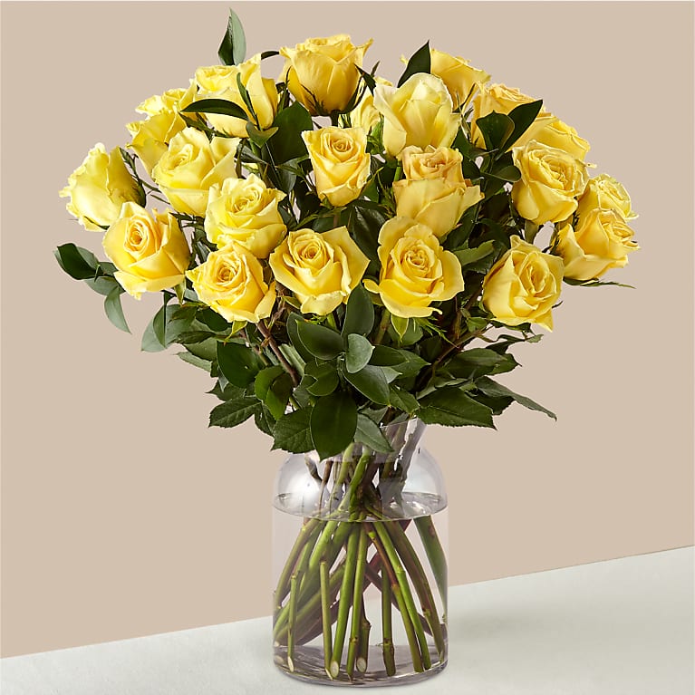 Ray of Sunshine Yellow Rose Bouquet Flower Bouquet